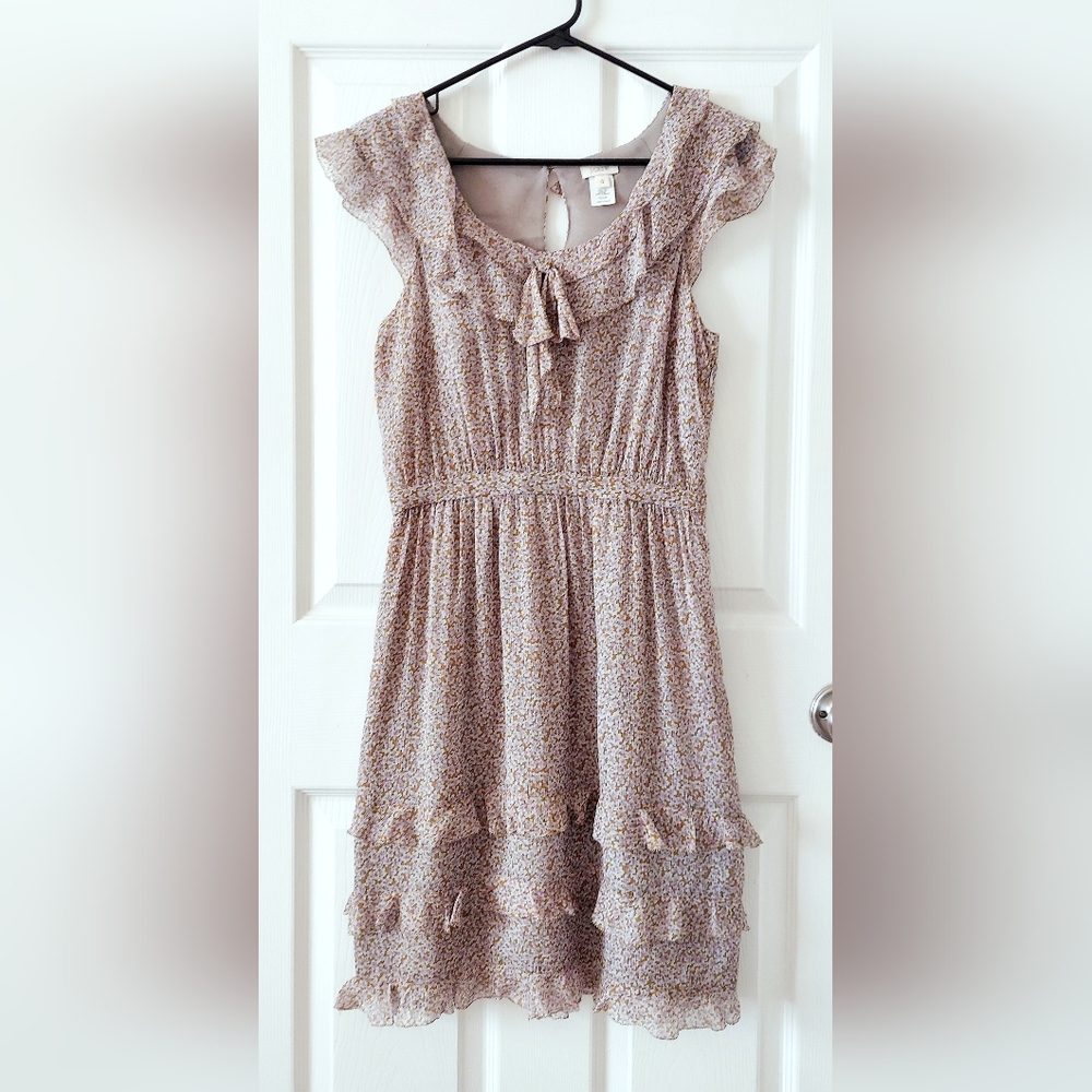 100% Silk Chiffon Floral Dress
